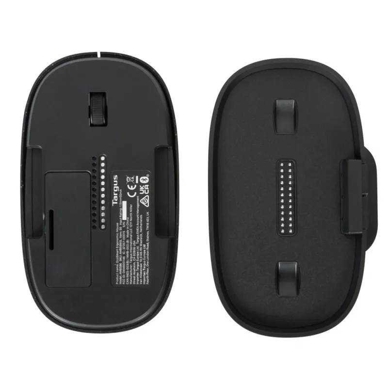 Targus ErgoFlip EcoSmart ergonomiska abpusēja Bluetooth pele AMB586GL, melna