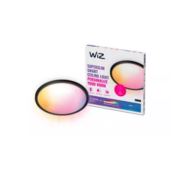 Griestu lampa Smart wizarding world Superslim Ceiling 32 W, melna, 545×545×38 mm, 220–240 V