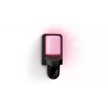 WiZ āra sienas lampa ar kameru, IP drošības kamera, Āra, Bezvadu, 1250 lm, Siena, Melna