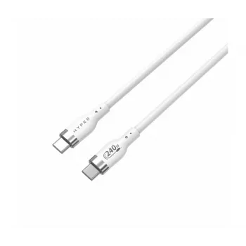 TARGUS Hyper 2m Silikona 240W USB-C Lādēšanas Kabelis - Balts