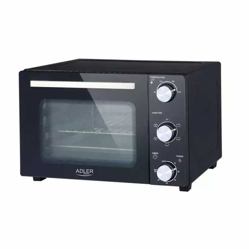 Elektriskais galda krāsns Adler AD 6024 — kompakts 22 L, 1300 W, melns