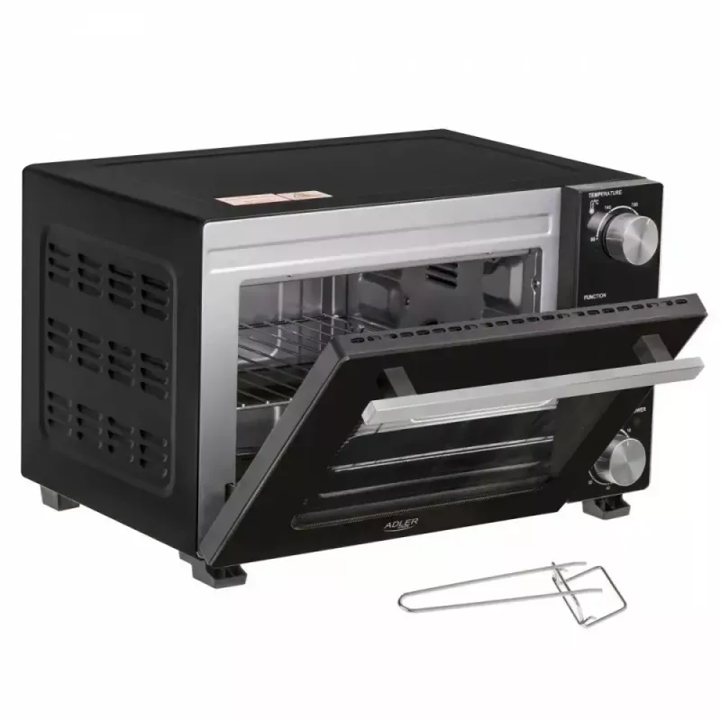 Elektriskais galda krāsns Adler AD 6024 — kompakts 22 L, 1300 W, melns