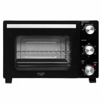 Elektriskais galda krāsns Adler AD 6024 — kompakts 22 L, 1300 W, melns
