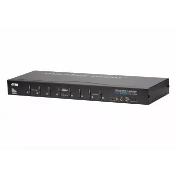 ATEN CS1768 8-Portu USB DVI KVM Slēdzis ar Audio, 2048 x 1536 pikseļi, QXGA, 4.53 W, Melns