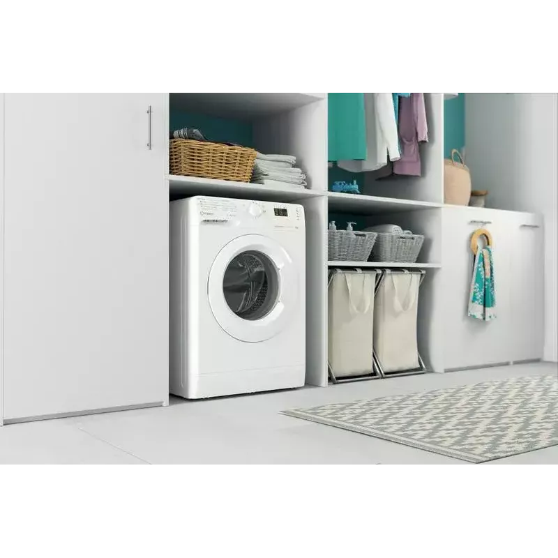 Veļas mazgājamā mašīna ar priekšējo ielādi INDESIT MTWSA 61294 W EE, 6 kg, invertora motors, Energoklase C