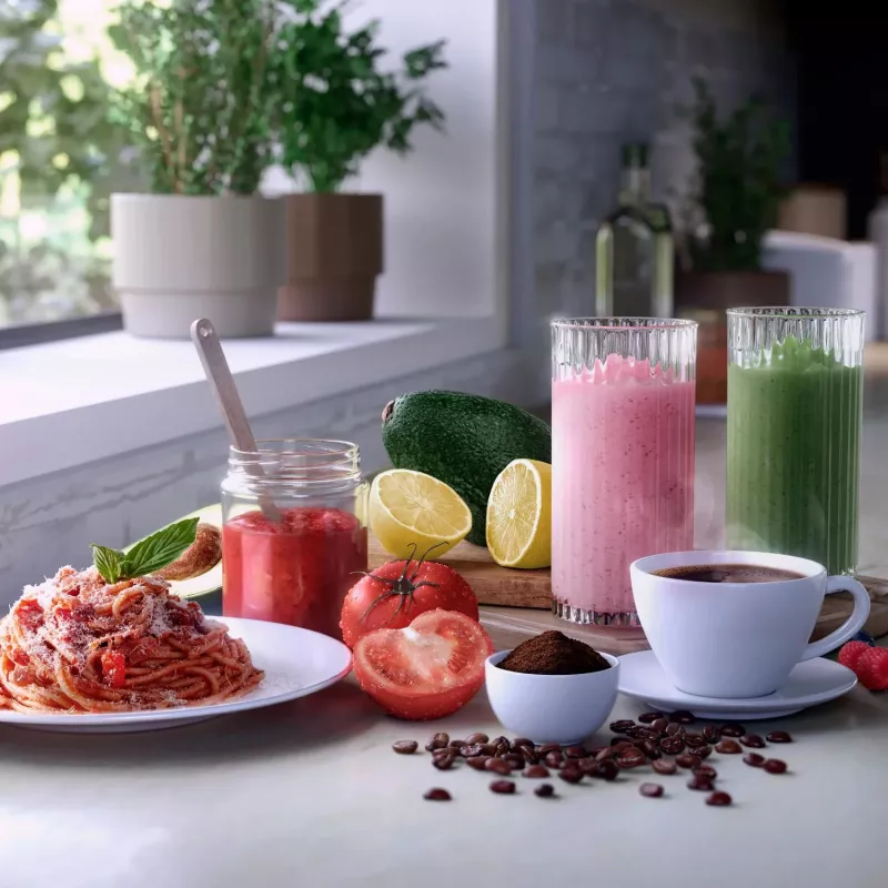 Galda blenderis Philips 5000 sērija HR2766/00 — 1000 W, 0.7 L trauks, 0.3 L smalcinātājs, Melns/Nerūsējošais tērauds