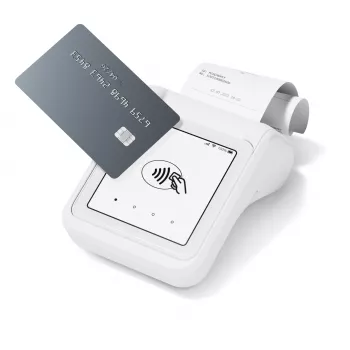 SumUp Solo Printer viedais karšu lasītājs ar akumulatoru un Wi-Fi, balts