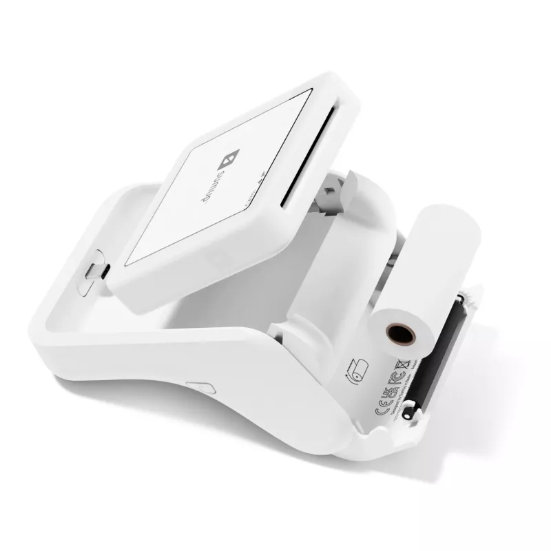 SumUp Solo Printer viedais karšu lasītājs ar akumulatoru un Wi-Fi, balts