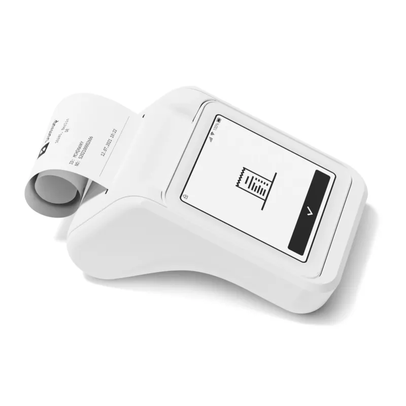 SumUp Solo Printer viedais karšu lasītājs ar akumulatoru un Wi-Fi, balts