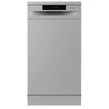 Brīvi stāvoša trauku mazgājamā mašīna Gorenje GS520E15S, šaurā 45 cm, 9 komplekti, 47 dB, pelēka