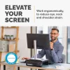 Fellowes Breyta Monitoru Statīvs ar 3 Augstuma Regulējumiem - Ergonomisks Pacēlājs ar Kabeļu Vadību, Maks. Svars 15 kg, Melns