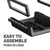 Fellowes Breyta Monitoru Statīvs ar 3 Augstuma Regulējumiem - Ergonomisks Pacēlājs ar Kabeļu Vadību, Maks. Svars 15 kg, Melns
