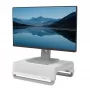 Fellowes Breyta Monitora Statīvs ar 3 Augstuma Regulējumiem - Ergonoms Regulējams Statīvs ar Kabeļu Pārvaldību - Maksimālā Slodze 15kg - Balts