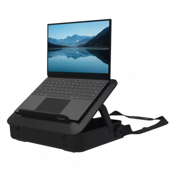 Fellowes Breyta Lockable Laptop Carry Case ar iebūvētu statīvu - Melns