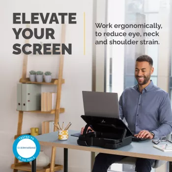 Fellowes Breyta Lockable Laptop Carry Case ar iebūvētu statīvu - Melns