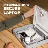 Fellowes Breyta aizslēdzama portatīvā datora soma ar iebūvētu statīvu, balta, līdz 14 collu/4 kg