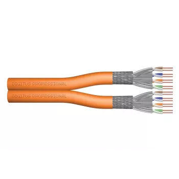 DIGITUS instalācijas kabelis Cat 7 S/FTP AWG 23/1 duplex 500m oranžs