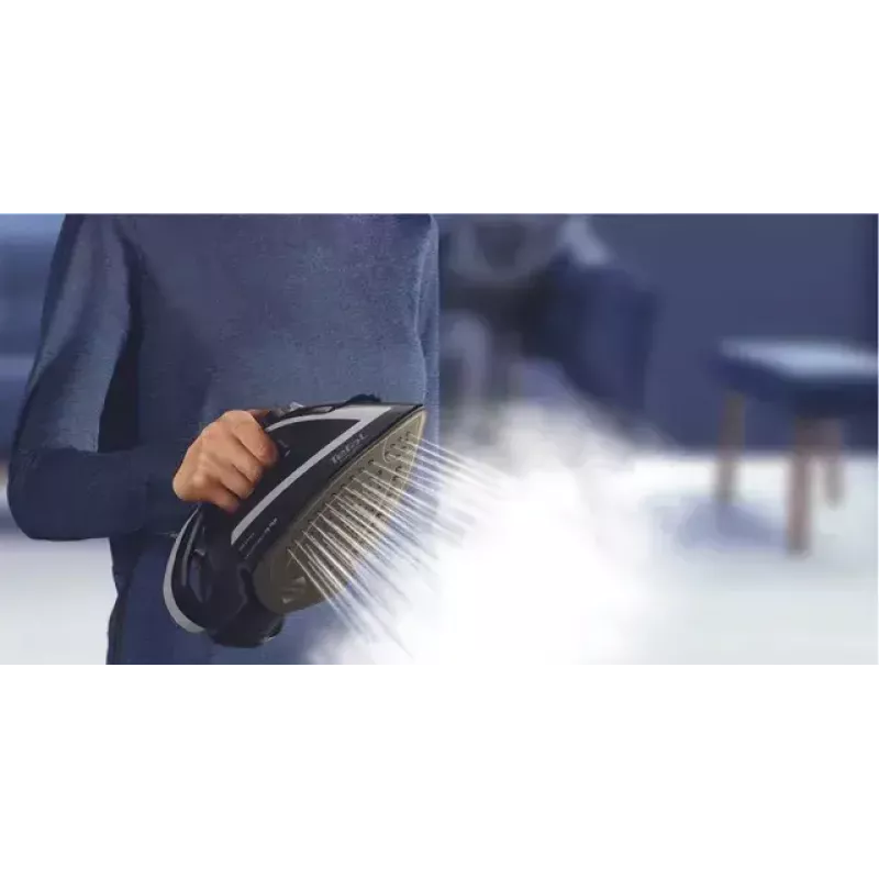 Gludeklis Tefal Puregliss FV8062E0 Sausā un tvaika gludeklis Durilium AirGlide Autoclean zole 3000 W Melns, Pelēks