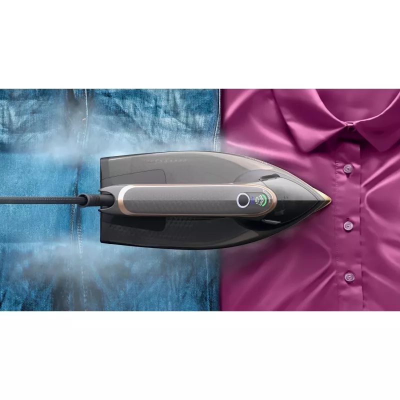 Philips DST8041/80 gludeklis ar tvaiku, SteamGlide Elite zole, 3000 W, melns