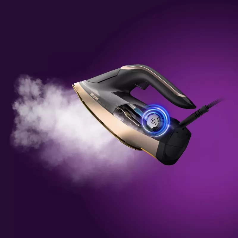 Philips DST8041/80 gludeklis ar tvaiku, SteamGlide Elite zole, 3000 W, melns