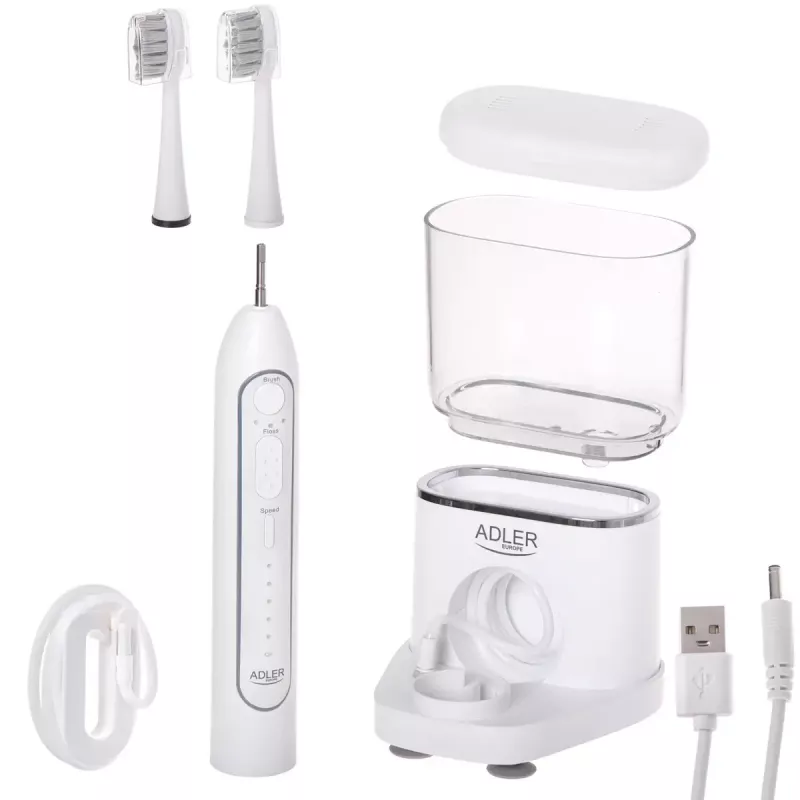 Adler AD 2180w 2-in-1 Ūdens diegu un skaņas zobu birste