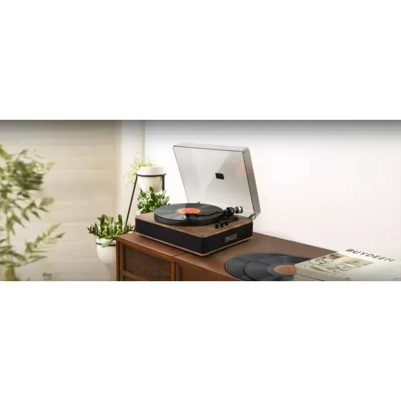 Audio atskaņotājs Muse MT-107 BTO — automātiskais vinila atskaņotājs ar 2 skaļruņiem, 33/45 RPM, 10 W RMS, 2.5 mm austiņu izeja