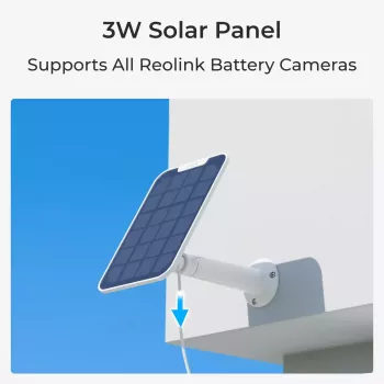 IP drošības kamera Reolink Argus Series B430 — 5 MP, bezvadu, akumulators/saules 6000 mAh, kupola, iekštelpām/ārtelpām, PIR, 355° panoramēšana, 140° slīpums