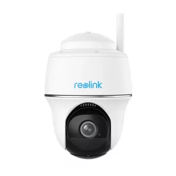IP drošības kamera Reolink Argus Series B430 — 5 MP, bezvadu, akumulators/saules 6000 mAh, kupola, iekštelpām/ārtelpām, PIR, 355° panoramēšana, 140° slīpums
