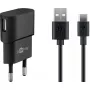 GOOBAY 45298 – iekštelpu lādētājs universāls USB 5V 1m, AC 100–240V, 5 W, melns
