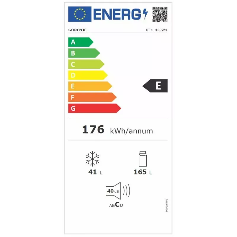 Brīvi stāvošs ledusskapis Gorenje RF4142PW4, 206 L, balts