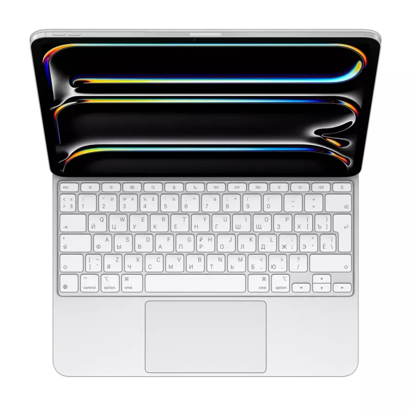 Apple Magic Keyboard iPad Pro 13 inch M4 balts krievu QWERTY bezvadu skārienpaliktnis