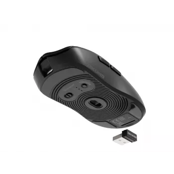 Pele GENESIS Zircon 500 Gaming, Bezvadu RF + Bluetooth + USB-C, Optiskā, 10000 DPI