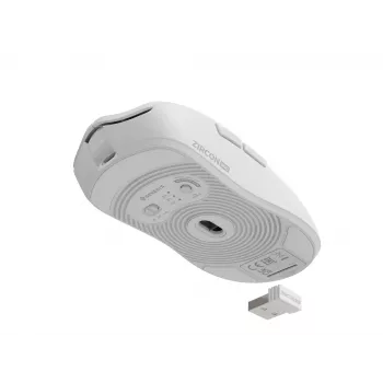 Pele GENESIS Zircon 500 Gaming, Bezvadu RF + Bluetooth + USB-C, Optiskā, 10000 DPI