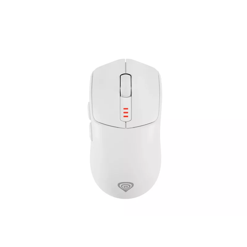 Pele GENESIS Zircon 500 Gaming, Bezvadu RF + Bluetooth + USB-C, Optiskā, 10000 DPI