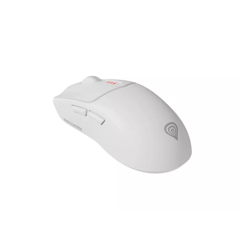 Pele GENESIS Zircon 500 Gaming, Bezvadu RF + Bluetooth + USB-C, Optiskā, 10000 DPI