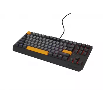 Bezvadu spēļu tastatūra GENESIS Thor 230 TKL, melna/pelēka/oranža