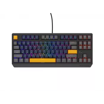 GENESIS THOR 230 TKL bezvadu tastatūra Gaming USB + RF Wireless + Bluetooth QWERTY Melna, Zila, Pelēka, Oranža
