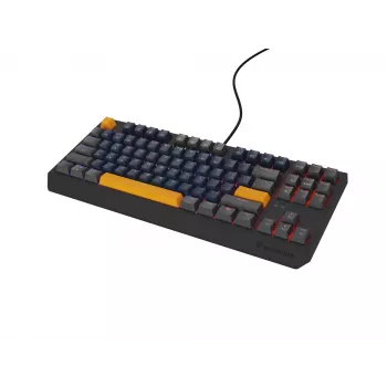 GENESIS THOR 230 TKL bezvadu tastatūra Gaming USB + RF Wireless + Bluetooth QWERTY Melna, Zila, Pelēka, Oranža