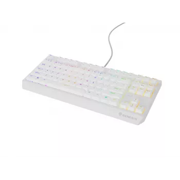 GENESIS Thor 230 TKL bezvadu tastatūra Gaming USB + RF Bezvadu + Bluetooth QWERTY Balta