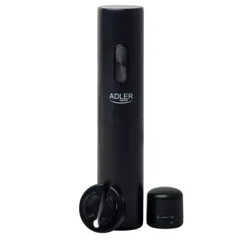 Elektriskais vīna attaisāmais Adler AD 4509 — bezvadu, bateriju darbināms korķu izvilkējs, melns