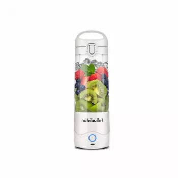 Sporta blenderis NUTRIBULLET Portable 0,475 L Balts ar Tritan trauku un nerūsējošā tērauda asmeņiem, akumulatora darbināms