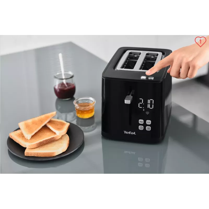 Tosteris Tefal TT6408 — 2 šķēles, 850 W, Melns