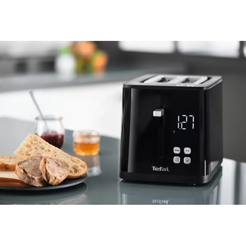 Tosteris Tefal TT6408 — 2 šķēles, 850 W, Melns