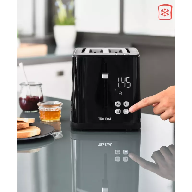 Tosteris Tefal TT6408 — 2 šķēles, 850 W, Melns