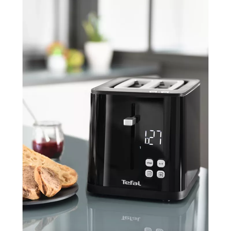 Tosteris Tefal TT6408 — 2 šķēles, 850 W, Melns