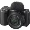 Sony ZV-E10 II (ZVE10M2KB) bezspoguļa vlogera kamera ar 16-50mm f/3.5-5.6 objektīvu, 26 MP APS-C Exmor R CMOS, 4K 3840x2160, 3 collu atliecams skārienekrāns, Wi-Fi, melnā krāsā