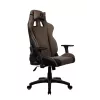 Spēļu krēsls Arozzi Avanti SoftFabric Brown — auduma polsterējums, ergonomisks dizains, regulējams augstums un atzveltnes slīpums