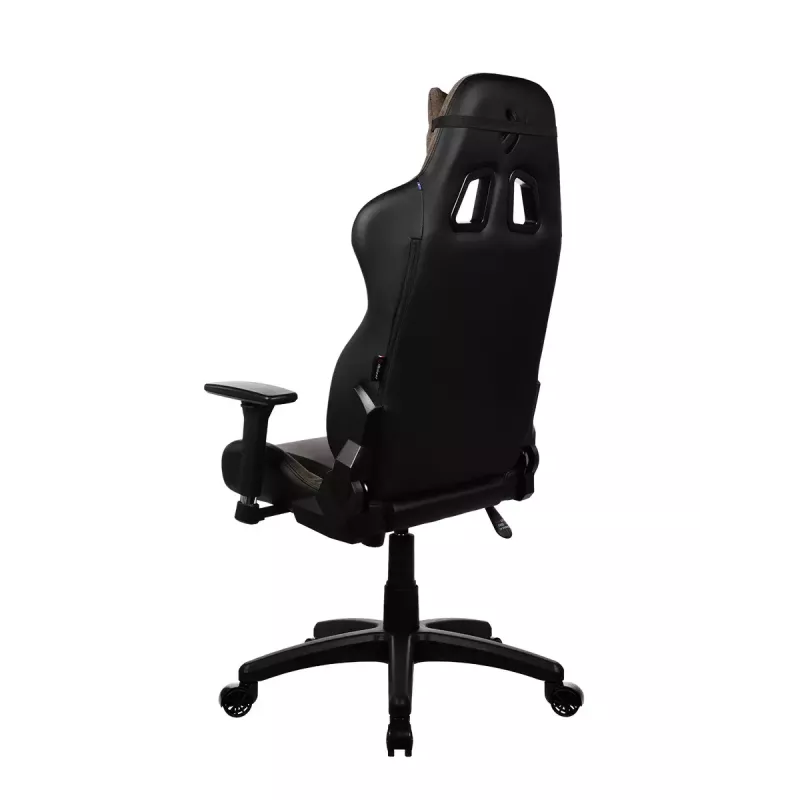 Spēļu krēsls Arozzi Avanti SoftFabric Brown — auduma polsterējums, ergonomisks dizains, regulējams augstums un atzveltnes slīpums