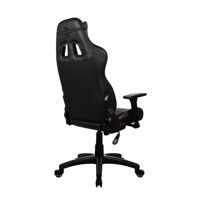 Spēļu krēsls Arozzi Avanti SoftFabric Brown — auduma polsterējums, ergonomisks dizains, regulējams augstums un atzveltnes slīpums