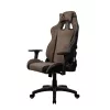 Spēļu krēsls Arozzi Avanti SoftFabric Brown — auduma polsterējums, ergonomisks dizains, regulējams augstums un atzveltnes slīpums